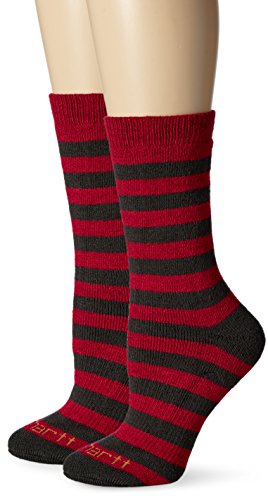 Carhartt Women's 2 Pack Arctic Thermal Crew Socks, Charcoal Heather, Shoe Size: 5.5-11.5