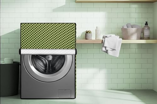 Image of Stylista Washing Machine Cover Compatible for Bosch 8 KG Fully-Automatic Front Loading WAJ28262IN, Check Military