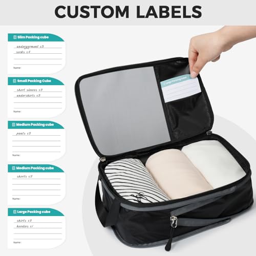 Image of BAGAIL 6 Set Ultralight Compression Packing Cubes Packing Organizer for Travel Accessories Luggage Suitcase Backpack
