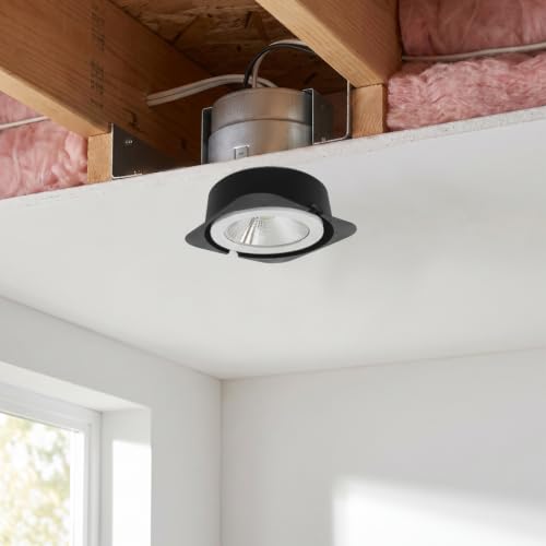 Cubierta ignífuga de ABS negro para luces empotradas en techos y áticos de madera 5