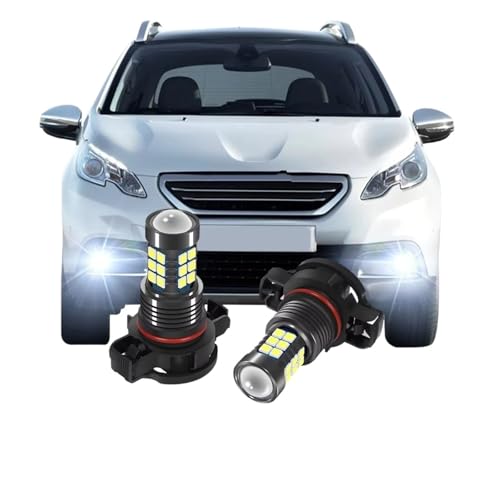 Lampe avant de voiture blanche LED PSX24W pour réparer les antibrouillards Peugeot 2008