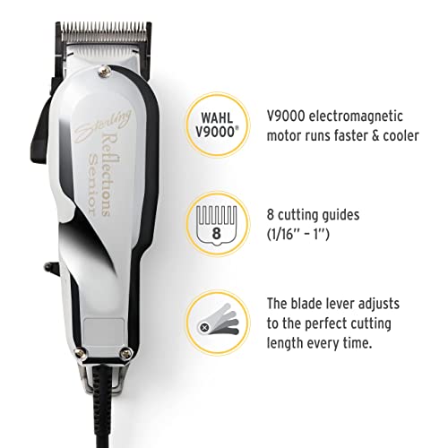 Wahl Professional Reflections Senior Clipper - Great For Professional Stylists And Barbers - With Metal Housing And Chrome Lid #TOP1