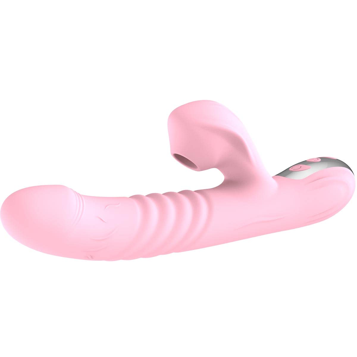 AAKOMA Vibratori a spinta Giocattolo sessuale, Giocattoli stimolatore clitorideo, Vibratorter con 36 frequenze Vibrazione succhiante e 3 velocità Vibratore punto G telescopico Giocattolo anale Pink