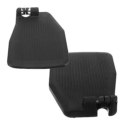 Baluue 車椅子用フットプレートと昇降式レッグレストセット 交換可能な頑丈車椅子用ペダル 高さ調整可能 車椅子の交換用フットレスト 高齢者および障害者向け補助具