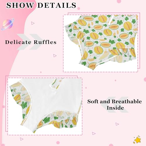 Cantaloupe Fruit Girls Long Sleeve Rashguard Swimsuit UV Protection One-Piece Swimwear Bathing Suit B0404889 6