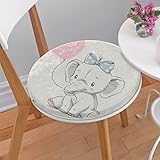 Chair Pad Elephant Floor Pillow Cushion for Dining Chair, Memory Foam Seat Chair Cushion Non-Slip Ba