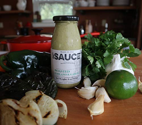 Le Sauce Gourmet Roasted Poblano & Garlic Finishing Sauce, great on chicken, panko pork chops, fish, vegetables, foodie gift (2-Pack) - Thumbnail 2