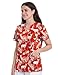 YEZEX Scrub Tops for Women, V Neck Printed Scrub Tops, Medical Nursing Stretchy Shirts w/ 3 Pockets (Christmas Elk)