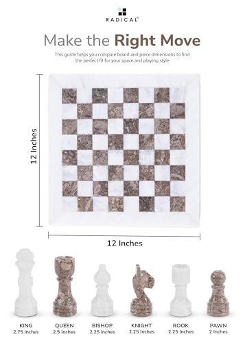 Set de ajedrez de mármol Luxury board 12 pulgadas miniatura 6