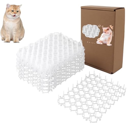 12 Pcs Alfombrilla Anti Gatos,Ahuyentador Gatos Plástico Repelente Gatos Pinchos para Gatos Anti Estera del Gato para Jardinería Plástico Ahuyentador Palomas para Proteger Las Plantas,Jardin y Hogar