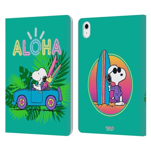 Funda iPad Air Peanuts Snoopy Aloha de cuero con soporte integrado