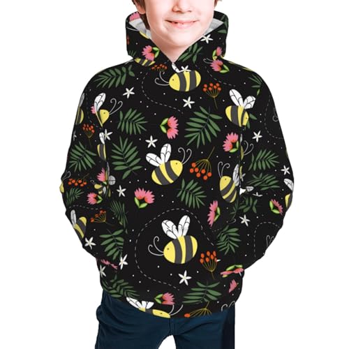 Bees Kid Hoodies Boys Sweatshirts Girls Pullover with Pocket3