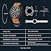 Imagen de MEGALITH Reloj Hombre Acero Inoxidable: Impermeable Analogico Cronógrafo Cuero Reloj con Luminosa Fecha