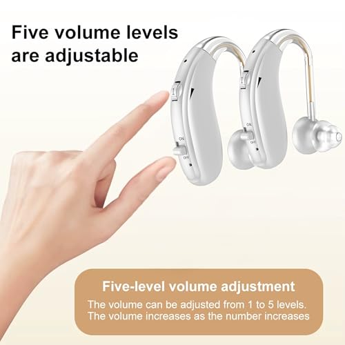 Image of Fastwell F27-2 Unit For Both Ear Rechargeable Hearing Aids for Adults with Hearing Loss, Mild To Moderate, Noise Reduction Ear Machine, Silver-(Pair) 1-Year Warranty