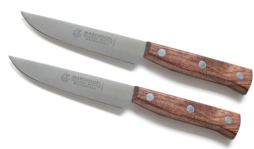 Marsvogel 2 Stück Brotzeitmesser breit Bubinga - Dünnschliff