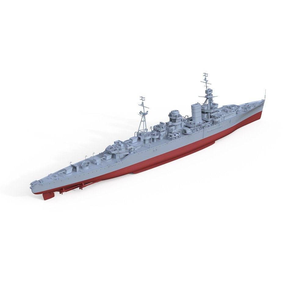 Zestaw niepomalowanych modeli wojskowych 1/350 do pełnokadłubowego krążownika HMS Hawkins 1942
