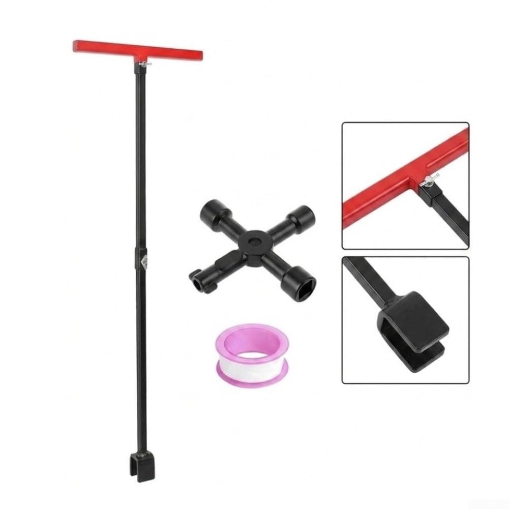 Llave Multiuso para acero Reforzado para Contador de Agua y Gas - para herramienta 4 Vías Ajustable Cuadrada Triangular para Armarios Eléctricos y Válvulas 72x72mm