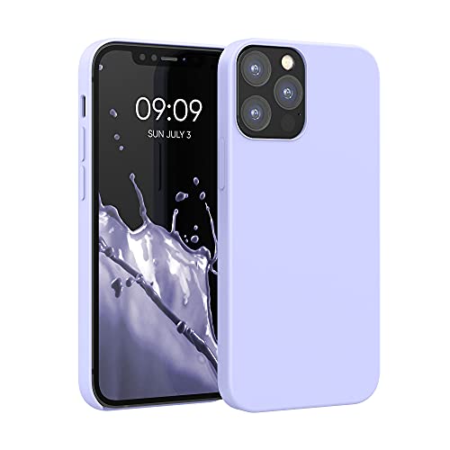 kwmobile Handyhülle für iPhone 12 Hülle/iPhone 12 Pro Hülle - Silikon Handy Case - weiche Oberfläche - kabelloses Laden - Pastell Lavendel