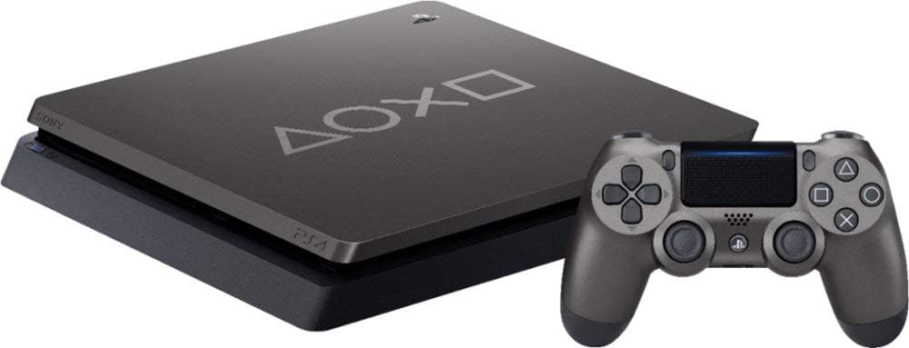 Playstation 4 Slim 1TB SSD Limited Edition Days of Play Steel Black Console with Controller Bundle Enhanced with Fast Solid State Drive