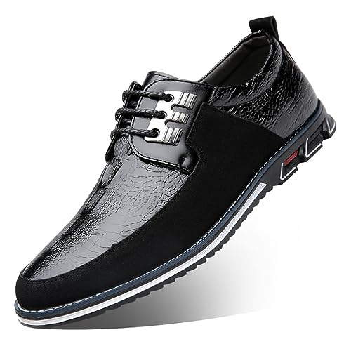 Veslexth Men's Loafer Dress Shoes Fashion Casual Lace-Up Walking Sneakers Comfortable Business Work Sport Shoes