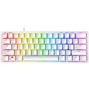 Razer Huntsman Mini – Mercury Edition – 60% Optical Gaming Keyboard (Clicky Purple Switch) – FRML Packaging