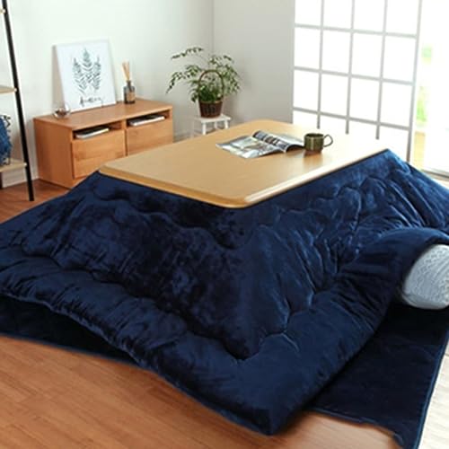 Kotatsu Mesa Kotatsu,Mesa Calefactora Kotatsu Juego De 4 Piezas Kotatsu Calefactor para Sala De Estar En Invierno Mesa Kotatsu Cuadrada para Sala De Estar (Color : Azul, S : 120 * 80 * 41cm)