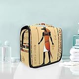 Egyptian Decor Large Hanging Toiletry Bag Waterproof Cosmetic Bag Makeup Travel Pouch Purse...