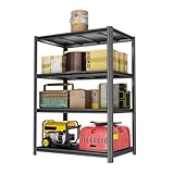 Notmise Metal Garage Shelving Unit, Heavy Duty 4-Tier Adjustable Storage Rack, Steel Shelving, 2000 lbs Capacity, Industrial Shelves for Heavy Tools and Equipment (54' H x 40' W x 18' D)