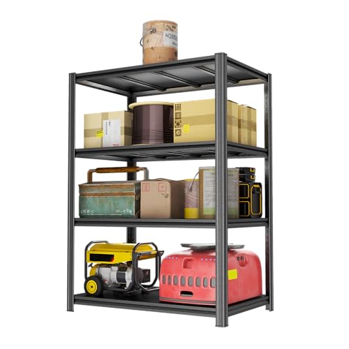 Notmise Metal Garage Shelving Unit, Heavy Duty 4-Tier Adjustable Storage Rack, Steel Shelving, 2000 lbs Capacity, Industrial Shelves for Heavy Tools and Equipment (54
