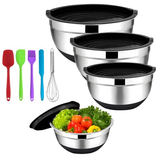 kit 4 Conjunto de tigelas de mistura, 2,3/1,6/1,3/1 L, Conjunto d...