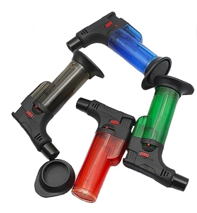 Image of Jet Blow Torch Refillable Windproof Butane Gas Igniter | Strong Fire Starter for Kitchen BBQ Candle Camping | Adjustable Heat, Durable & Portable Multi-Purpose Tool