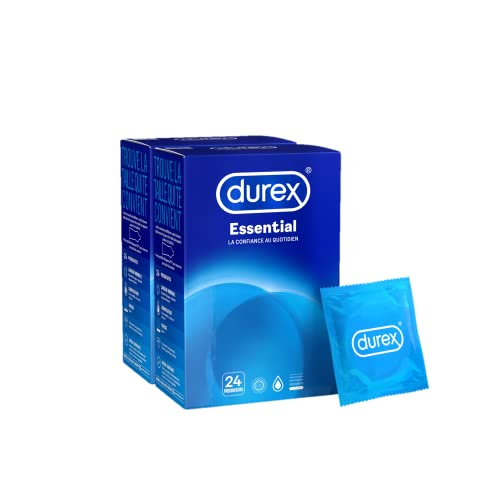 Durex- Lot de 2 Boîtes de Préservatifs Essential - 24 Pièces (48 Préservatifs) Cover