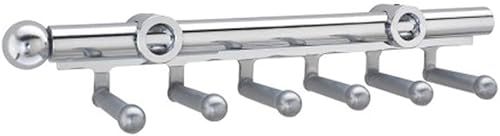 Rev-A-Shelf CBSR-14-CR - Organizador de armario para cinturón y bufanda extraíble de 14 pulgadas con 6 ganchos antideslizantes recubiertos de PVC y