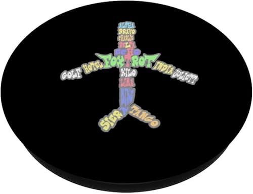 Miniatura 2 de Aviation Airplane with Random Words and Letters for Pilots PopSockets Swappable PopGrip