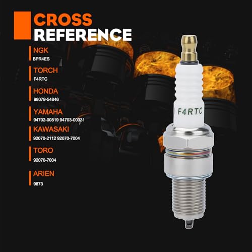 Image of Hipa BPR4ES Spark Plug for NGK 6578 7222 Kawasaki 92070-7004 FR691V FR730V FR651V John Deere M805853