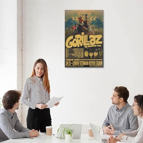 Generisch Gor-illaz The Mou-ntain 2026 Tour Für Zimmer, Ästhetische Leinwand-Wandkunst, Schlafzimmer-Dekor Poster 12x18inch(30x45cm)