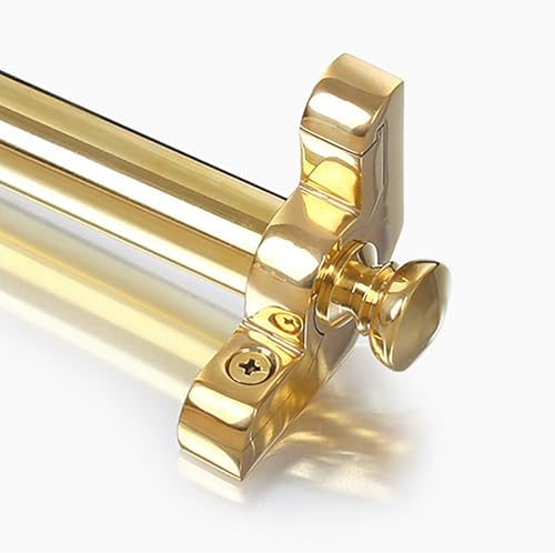 Brass Stair Rods for Carpet Runners with Finial Ends - Set of 3/5/10/12/15 Pieces, Includes Holder Hardware for Secure Installation (107cm/42in)