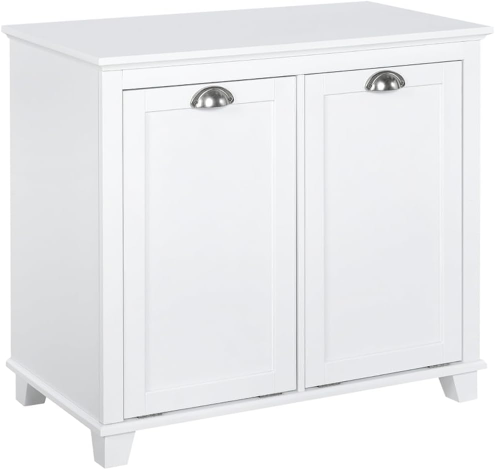 White TiltOut Laundry Sorter Bathroom Laundry Bathroom Storage