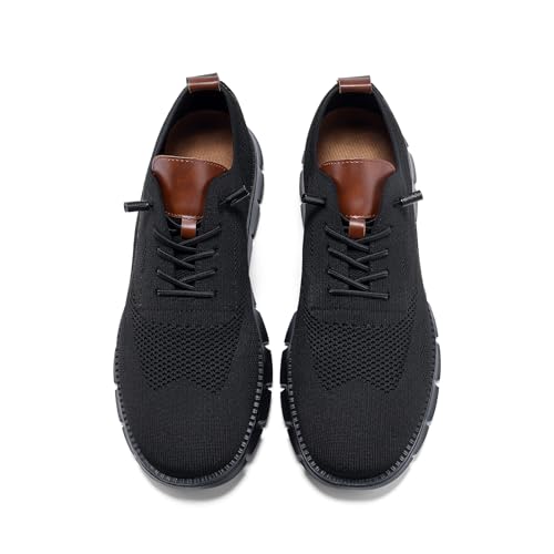 Image of Wearbreeze Men's Business Casual Oxford Sneakers - Lightweight Lace-Up Dress Shoes for Work, Travel & Daily Commute
