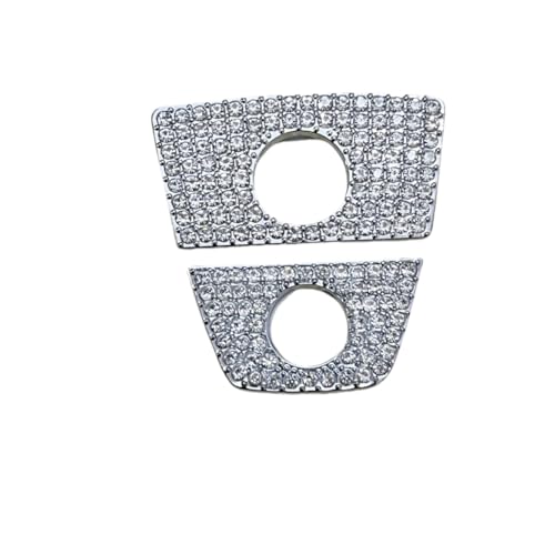 Image of Car Bling Decorative Decals Sticker Interior Accessories Compatible with Volvo XC60 S60 V60 XC90 S90 V90 2015-2025 (Silver, Electronic handbrake Sticker)