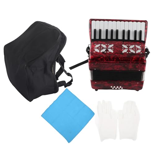 Fisarmonica IRIN a 8 bassi e 22 tasti, strumento musicale per bambini principianti. Adatta a bambini alti 110-140 cm o principianti.
