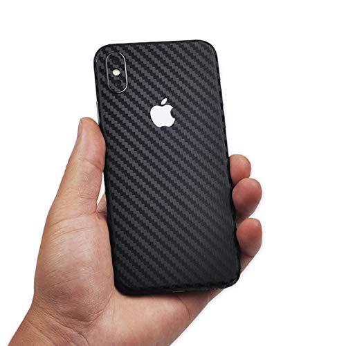 Skin Adesivo Traseira Fibra Carbono Preta Para Iphone X (iPhone 10)
