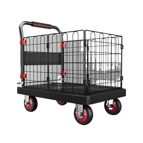 Carrito plegable de mano 4 ruedas 90x60cm miniatura 1