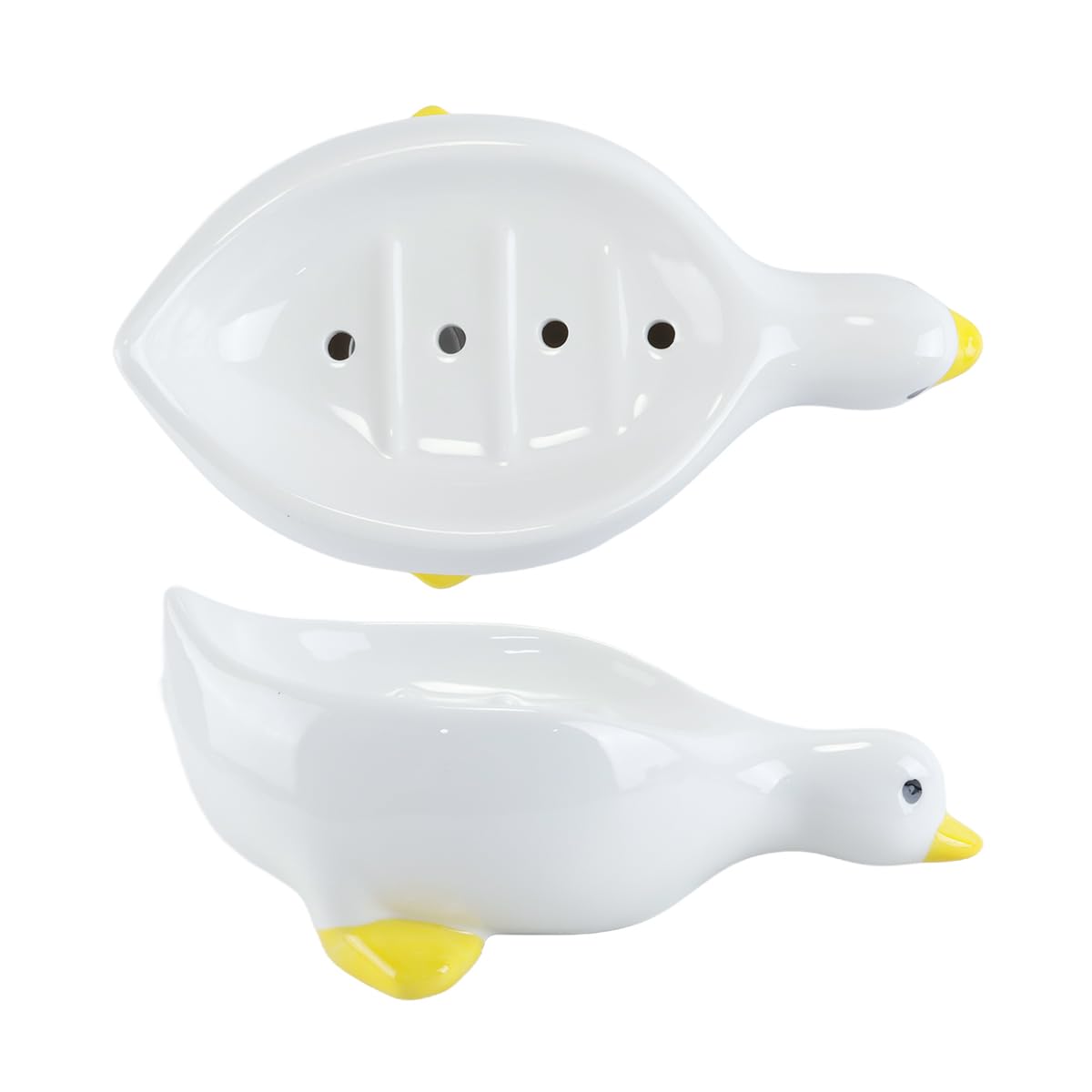 Porte-savon canard céramique auto-drainant baignoire cuisine douche