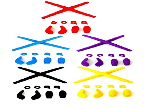 Nose Pads & Earsocks Rubber Kits For Oakley Juliet Black/Blue/Red/Yellow/Purple