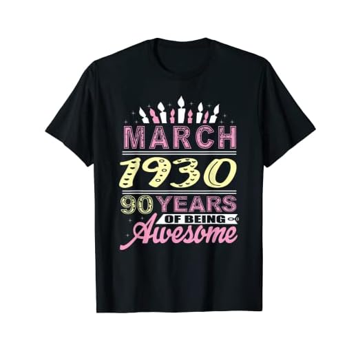 Marzo 1930 90 años de edad 90 cumpleaños vela romántica mujeres Camiseta