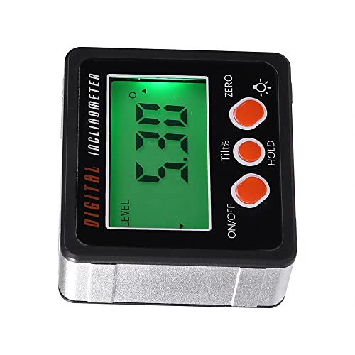 Inclinómetro digital con base magnética y pantalla LCD miniatura 3