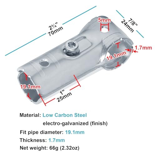 eoere 20 conjuntos de acessórios de braçadeira de tubo T de conector de tubulação T, adequado para t