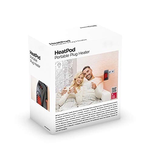 Fast Heater - Stufa con tecnologia termoceramica, 220-240 v, 400 W, Nero (3 x Heatpal + 1 FREE)