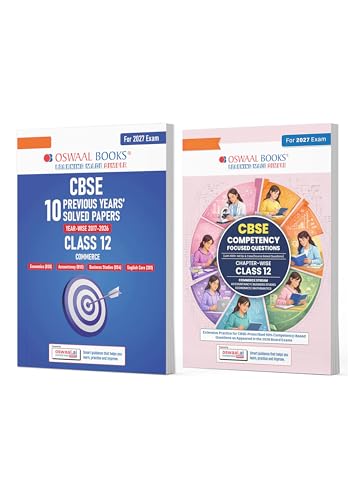 Oswaal CBSE 10 Years' Solved Papers and Competency Focused Questi...